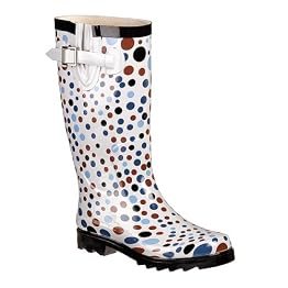 Dots Spots Rain Boots - Gray