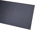 Durable Corporation Rubber Workstation Plus Anti-Fatigue Mat, For Wet Areas, 36" Width x 120" Length x 1/2" Thickness, Black