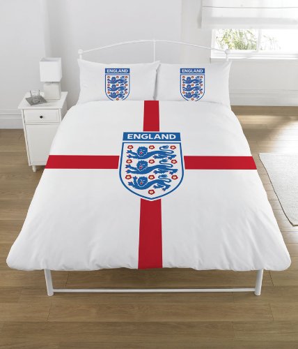 England St. George Duvet Cover Set, Red/White, Double