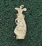 Hampden-Sydney Tigers HSC Golf Bag Pendant - 14KT Gold Jewelry