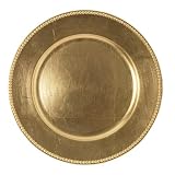 Lacquered Gold Dot Chargers (Set of 4)