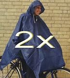 Produkt-Bild: 2 St&uuml;ck Regenponcho / s mit Kaputze waschbar bis 20C gute Qualit&auml;t Sparpackung