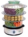 Tefal Aquatimer 6615814P Steamer, 3 Tier, Black and Chrome