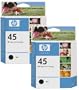 HP No. 45 Black Ink Cartridge Twin Pack (51645A)