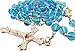 Blue Glass Beads Rosary, 6mm Beads