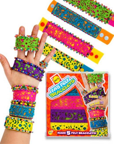 Childrens Toyshop  Toys : Alex Fab Felt Bracelets Kit