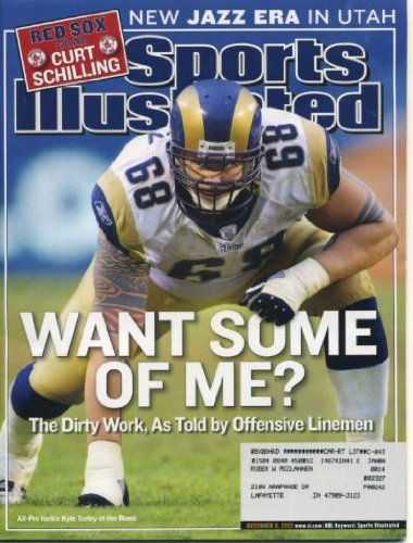 Sports Illustrated December 8, 2003 Kyle Turley/St. Louis Rams, Curt Schilling/Boston Red Sox, Utah Jazz, Larry Fitzgerald/Pittsburgh