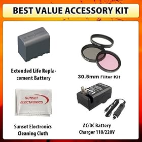 Best Value Accessory Kit Li-Ion Extended Life Replacement DATA Battery Pack for JVC... by Sunset