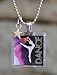 Dance! Ballet Square Glass Tile Pendant Necklace Jewelry Wearable Art Unique Design By Atlantic Seaboard Trading Co.