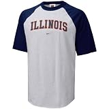 Nike Illinois Fighting Illini Ash Youth Raglan T-shirt