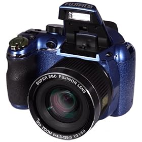 Fuji Finepix S4000 S4080 Full 720p HD 14MP Digital Camera w/ 30x Optical Zoom, 3 TFT LCD (Blue)