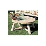 51V0QmXteSL. SL160  Rustic Natural Cedar Log Round Coffee Table   36