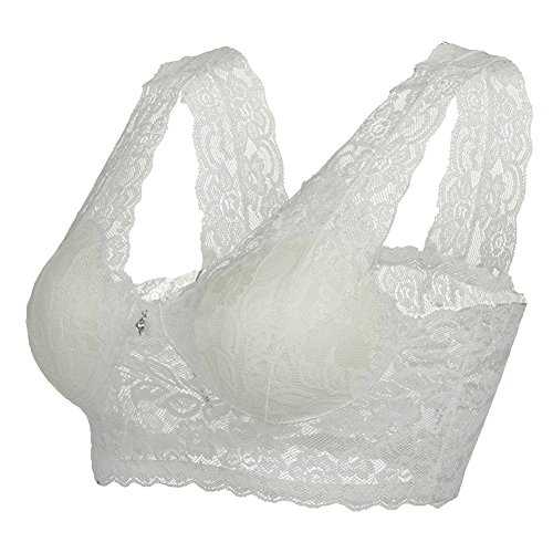 New Womens Wirefree Yoga Sports Leisure Sexy Lace Padded Bra