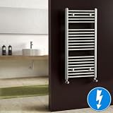 ELECTRIC CHROME TOWEL RAIL RADIATOR WARMER 1000x500