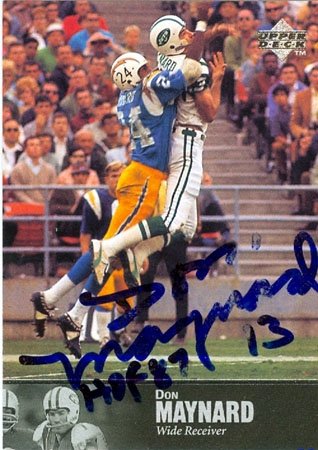 Don Maynard autographed Football Card (New York Jets)