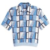 Alan Stuart Squares Banded-bottom Sport Shirt