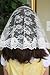 Ivory Cream childs veil lace mantilla Catholic church headcovering Mass - small