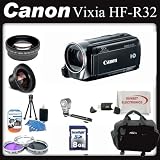 Canon Vixia HF-R32 HFR32 Camcorder Deluxe Lens Package - 5975B003