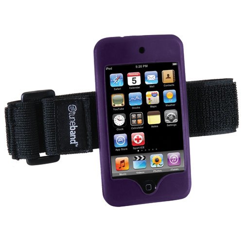 Tuneband, Grantwood Technology's Armband, Silicone Skin, and Screen Protector for iPod Touch 8GB/16GB/32GB/64GB (2nd and 3rd Generation), PURPLE