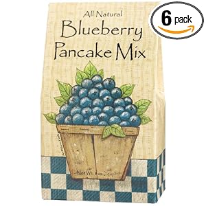 Brown Family Farm All Natural Blueberry Pancake Mix, 8-Ounce Boxes (Pack of 6) by Brown Family Farm