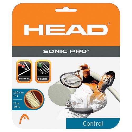 Head Sonic Pro Tennis String - 17 gauge - Black - 1 Set - 40 ft