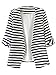 Choies Women's Blue And White Stripes Roll Up Sleeve Slim Blazer Casual Jacket