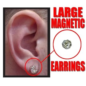 Magnetic C.Z Pair of Earrings (Large)