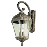 3 Light Burnished Rust Outdoor Wall Lantern - B001CCFXV6