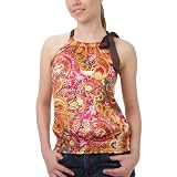 A.Byer Juniors' Printed Halter Top With Peplum