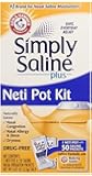 Simply Saline Neti Pot Nasal Sprays and Strips Kit with Refills, 50 Count