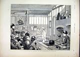 1873 SCHOOL COOKERY INTERNATIONAL EXHIBITION OLD PRINT