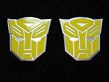 Transformers Autobots Aluminum Emblems Yellow (Pair)