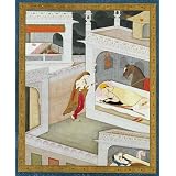 Lady standing by her sleeping lover, by The School of Sajnu (Print On Demand)