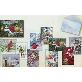 Winter Songbirds Leanin' Tree Christmas Card Assortment