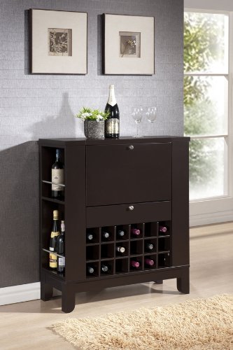 Baxton Studio Baxton Studio Modesto Brown Modern Dry Bar and Wine Cabinet