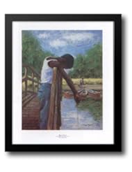 Home: Young Fisherman 20x23 Framed Art Print by Holston, Joseph - ArtDirect
