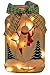 Lighted Christmas Holiday Jar Hand Painted Snowman Frosted Glass Jar with Rice Lights Inside