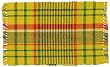 Durable Hand Woven 100% Cotton Colorful Red and Yellow Plaid Placemat 12x18 Inches Set / 6