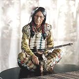 Detailed Figure of Indian Chief Sitting Considering Peace