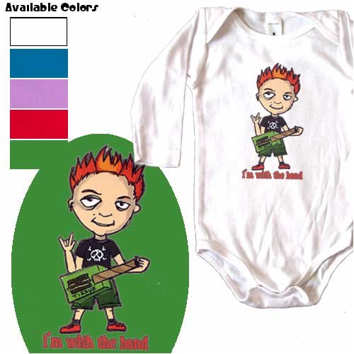 I'm with the Band guitarist rock star onepiece, 612 months, fire engine red