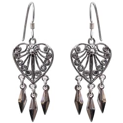 Sterling Silver Earrings for Girls 1.75 inches (ers271)
