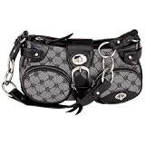Small Black Jacquard Purse