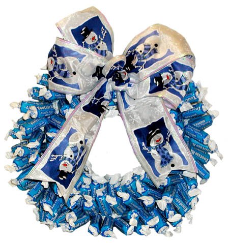 Vanilla Tootsie Roll Christmas Candy Wreath - Limited Edition