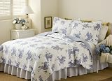Melissa Blue 2-Piece Cotton Quilt, Multi-Colored Floral