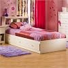 South Shore Furniture, Crystal Collection, Twin Mates Bed 39", Pure White