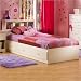 South Shore Furniture, Crystal Collection, Twin Mates Bed 39", Pure White