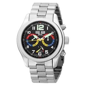 Daniel Steiger Men’s Pacific 40 Jewel Automatic Multi-Function Stainless Steel Watch #7051-M thumbnail