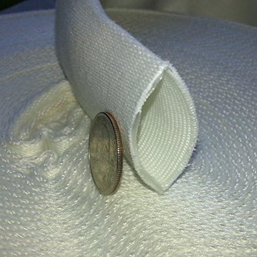 Bulk 1'' Fire Hose Single Jacket ~ 1-3/4'' Flat - No Lining - Tubular Webbing - White - 10 Feet