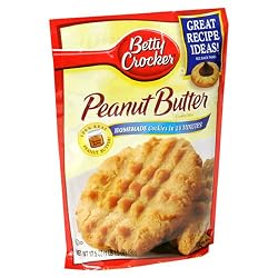 Betty Crocker Cookie Mix, Peanut Butter, 17.5-Ounce Pouches (Pack of 12)