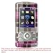 NEW Burbbery Checkbox Checkered Hot Pink Design Snap-On Cover Hard Case Cell Phone Protector for LG Decoy VX-8610 VX8610 + LANYARD GIFT